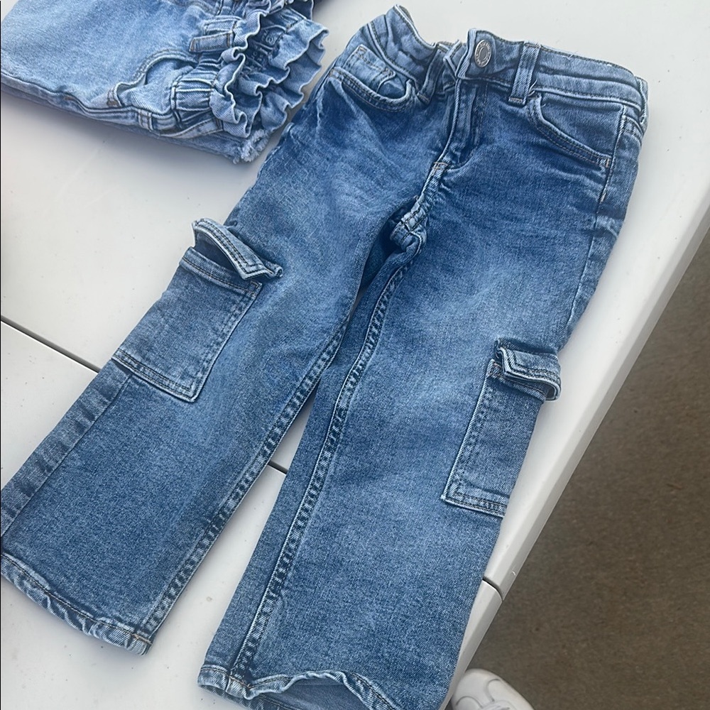 H&M Kids Blue Jeans with Cargo Pockets 3T